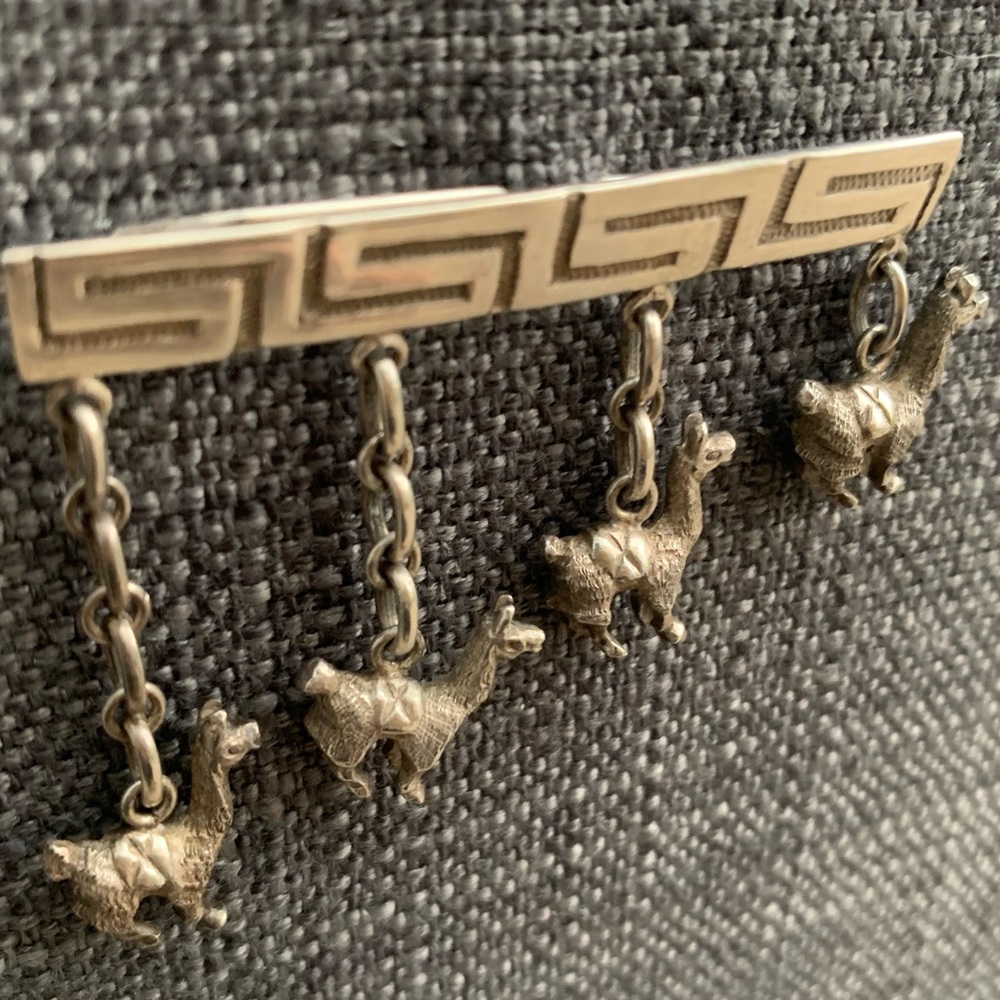 Vintage handcrafted silver brooch